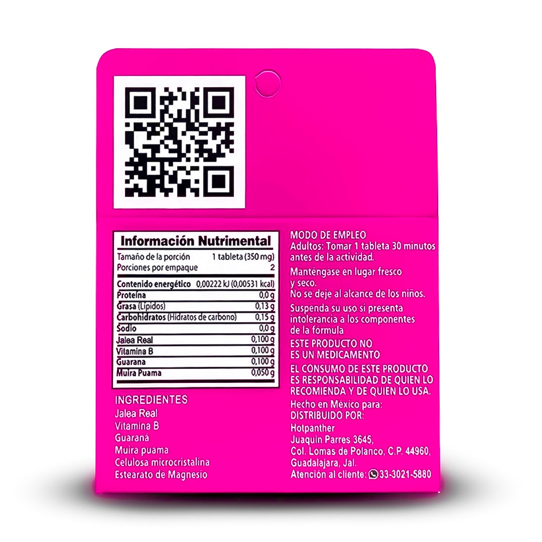6 PASTILLAS VIGORIZANTE HOT PANTHER PARA MUJER NATURALES MAYOR DESEO SEXUAL