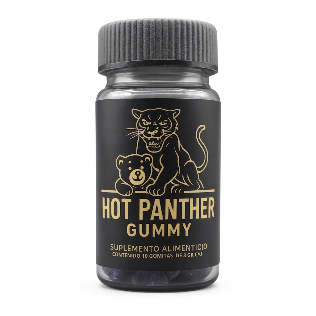 Frasco Gomitas Masculinas Para Hombre Vigorizante 10 Pz Hot Panther