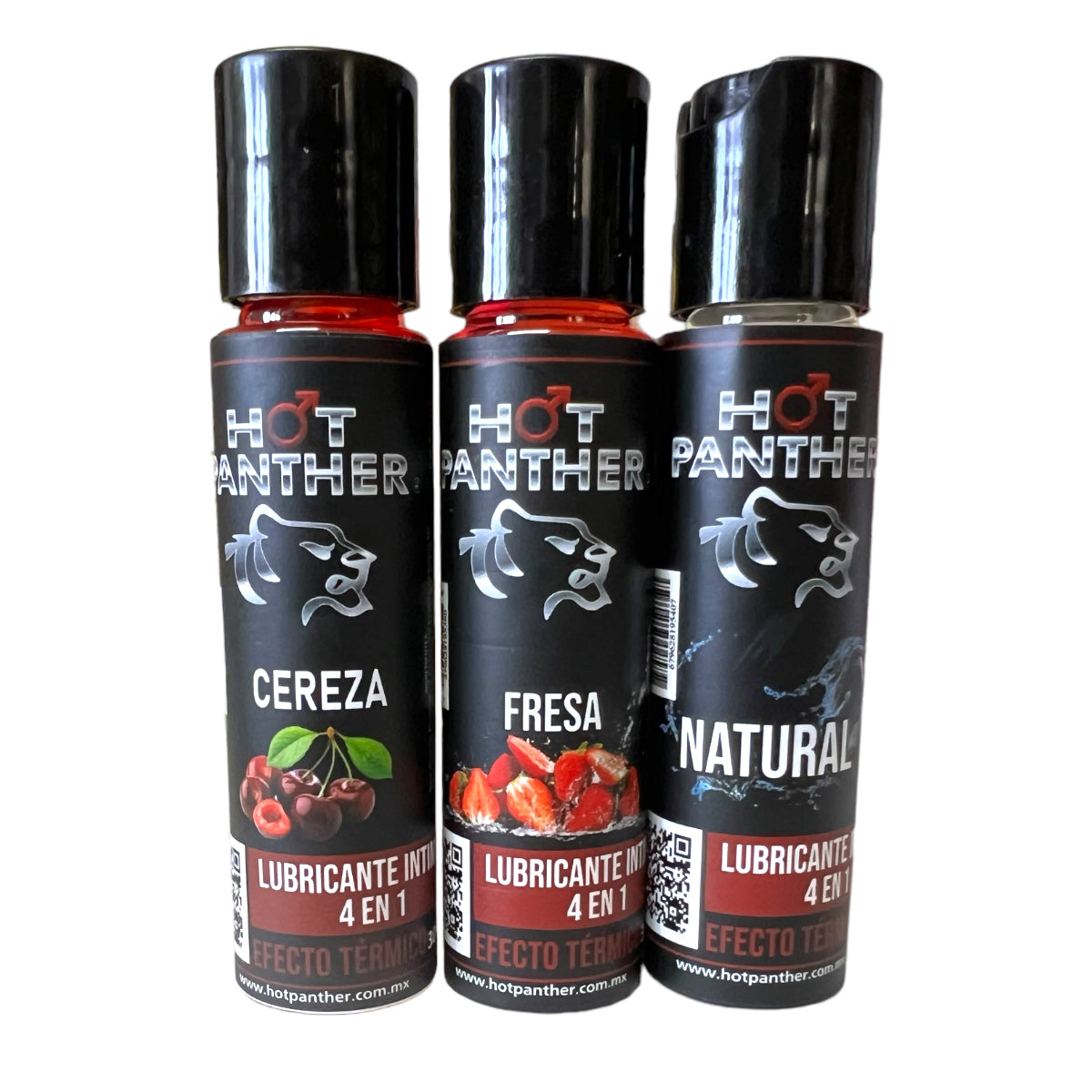 KIT DE LUBRICANTES FRESA, NATURAL, CEREZA