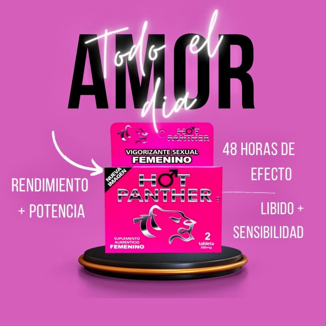 6 PASTILLAS VIGORIZANTE HOT PANTHER PARA MUJER NATURALES MAYOR DESEO SEXUAL