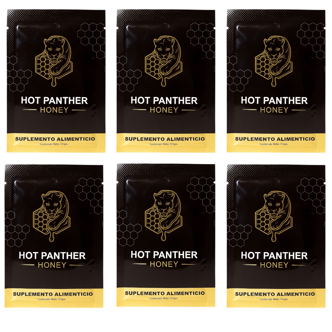 MIEL HONEY HOT PANTHER MIEL VIGORIZATE EN SACHET 10GR 6 SOBRES