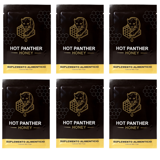 MIEL HONEY HOT PANTHER MIEL VIGORIZATE EN SACHET 10GR 6 SOBRES