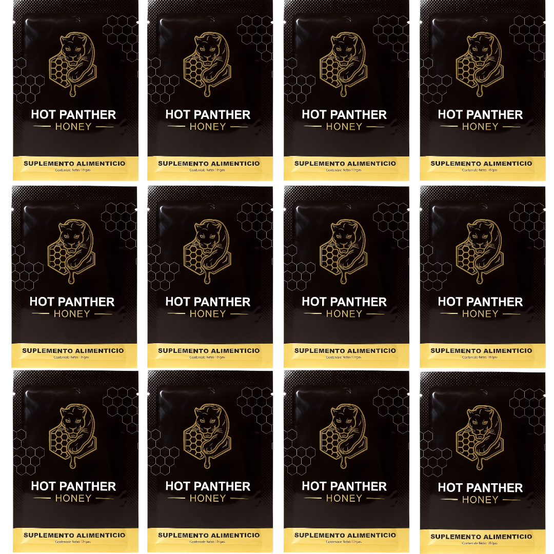 MIEL HONEY HOT PANTHER MIEL VIGORIZATE EN SACHET 10GR 12 SOBRES